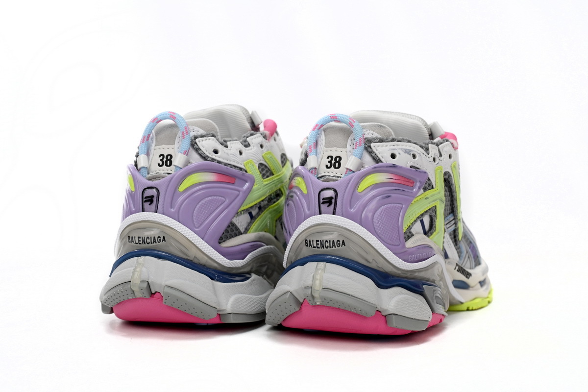 Balenciaga Runner White Yellow Purple 677402 W3RH5 0308