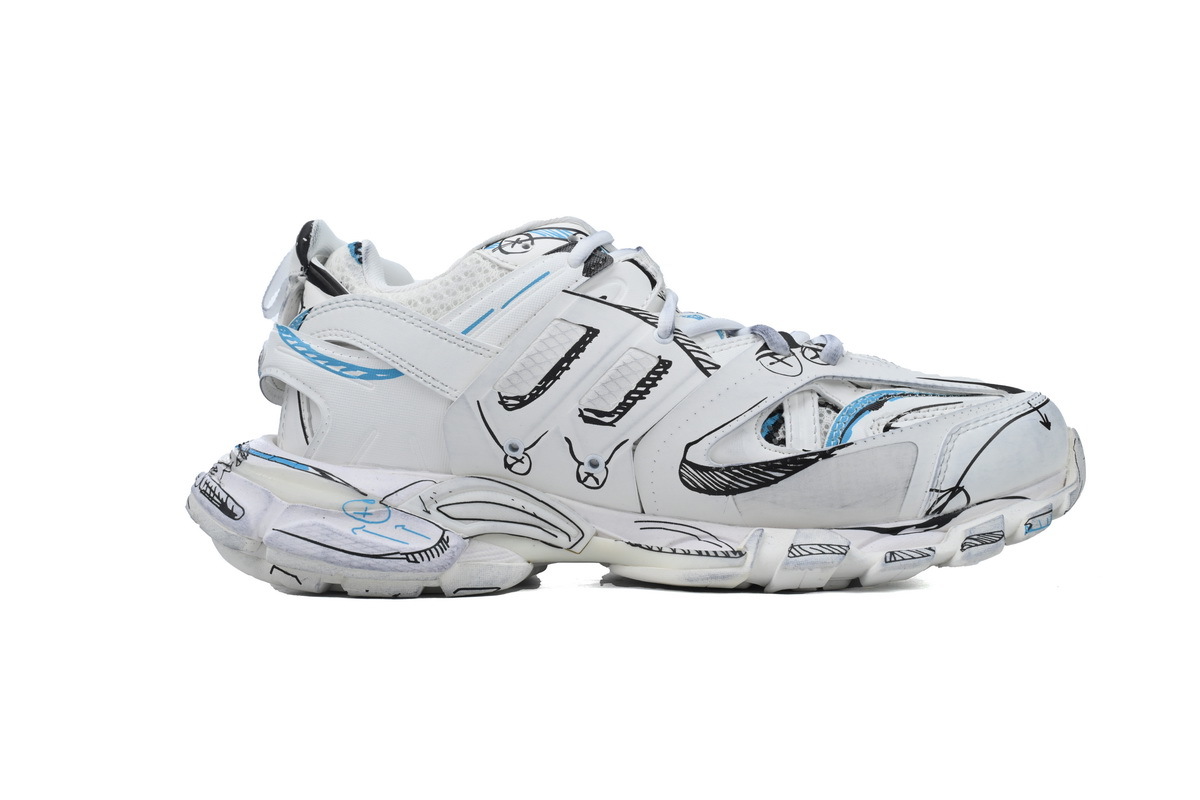 Balenciaga Track Sneaker 'White Blue' 542023 W3SRA 9014