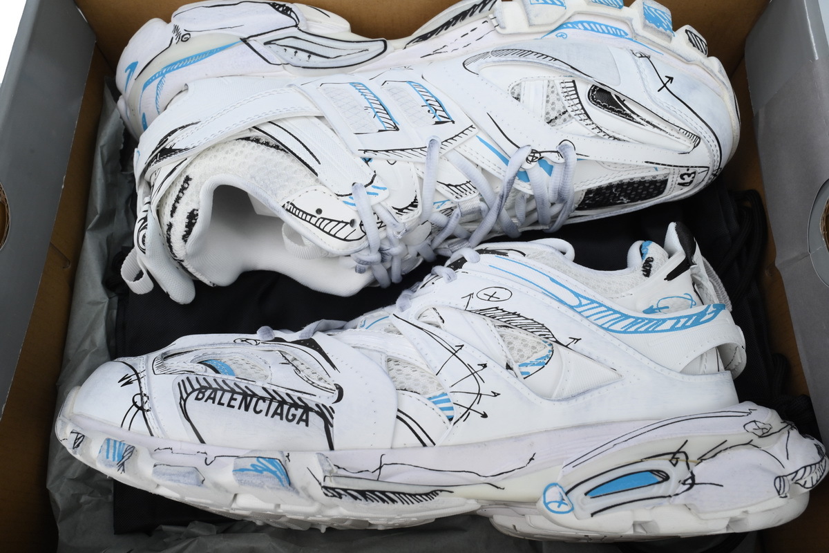 Balenciaga Track Sneaker 'White Blue' 542023 W3SRA 9014