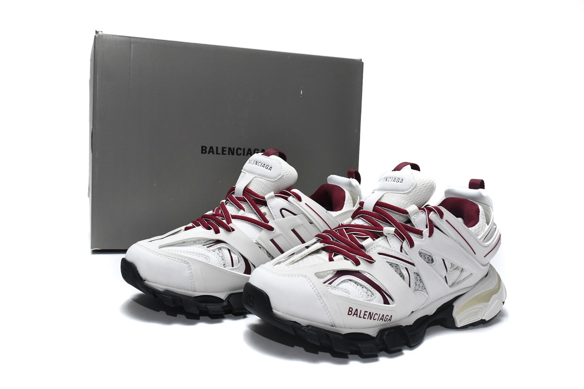 Balenciaga Track Sneaker White Claret Red 542436 W1JH 1915
