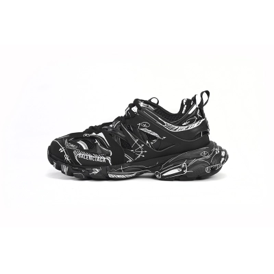 Balenciaga Track SneakerBlack Black-And-White Painting 542023 W3SR2 2315 01