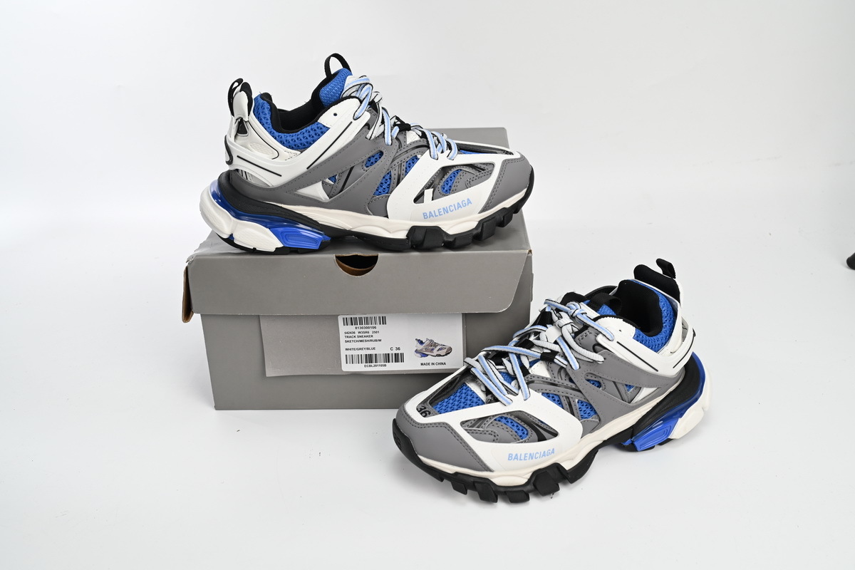 Balenciaga Track SneakerBlack Black Grey White Blue 542436 W3SR6 2501