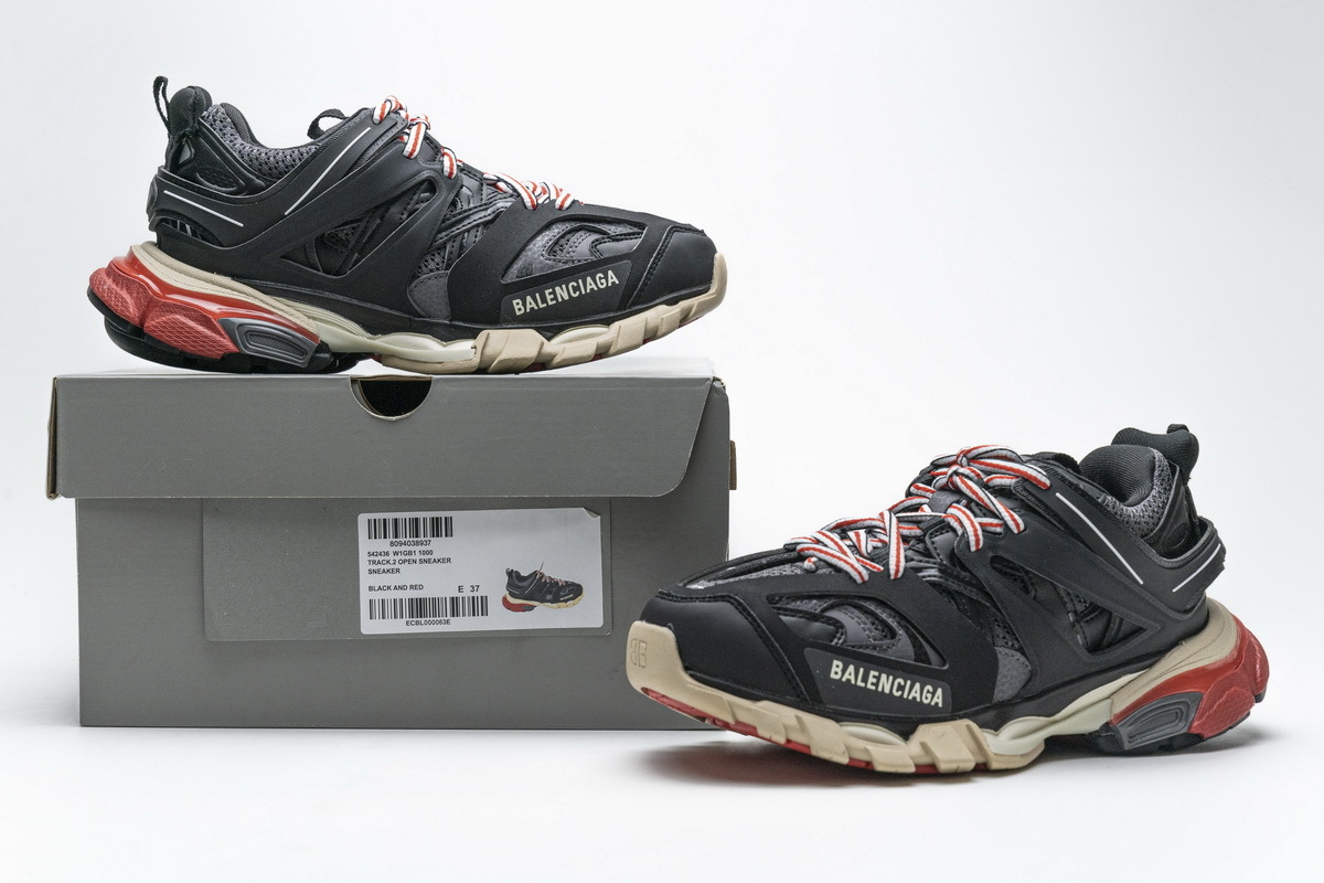 Balenciaga Track SneakerBlack Red 542436 W1GB1 1000