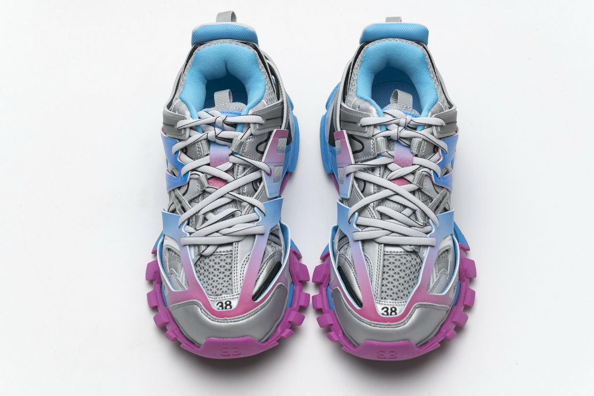 Balenciaga Track SneakerBlue Pink Silver 542436 W1GC1 4051