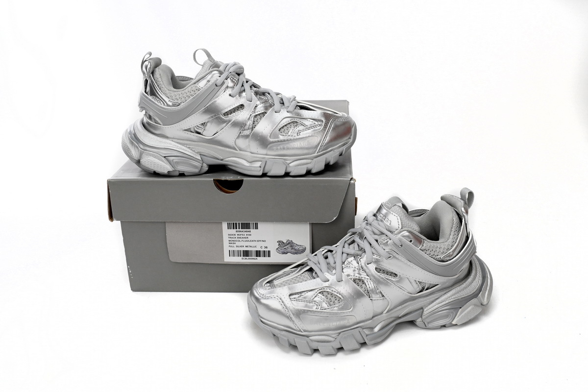 Balenciaga Track SneakerBright Silver 542436 W2FS3 8100