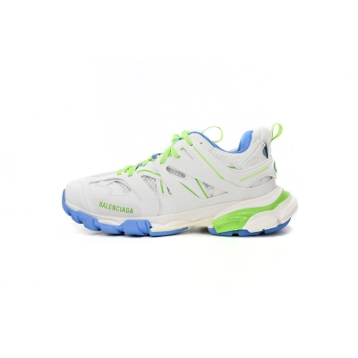 Balenciaga Track SneakerGreen, White, and Blue 542436 W2BC3 0285 01