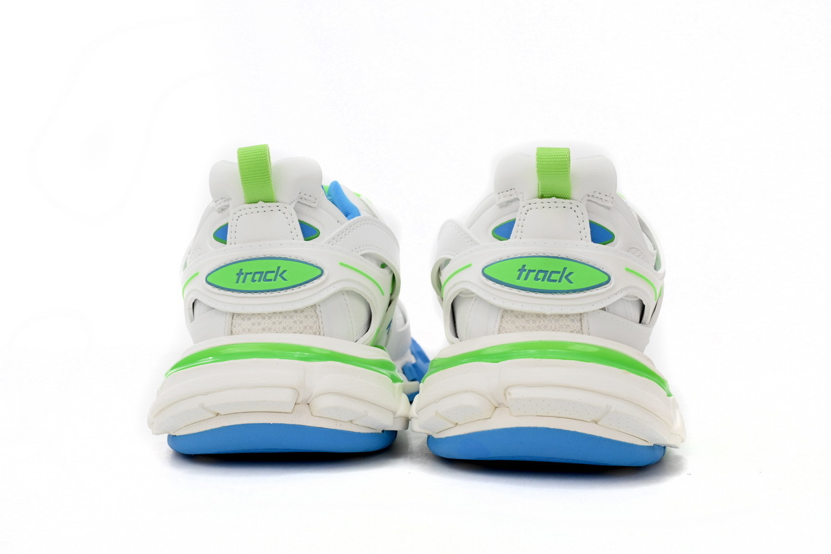 Balenciaga Track SneakerGreen, White, and Blue 542436 W2BC3 0285
