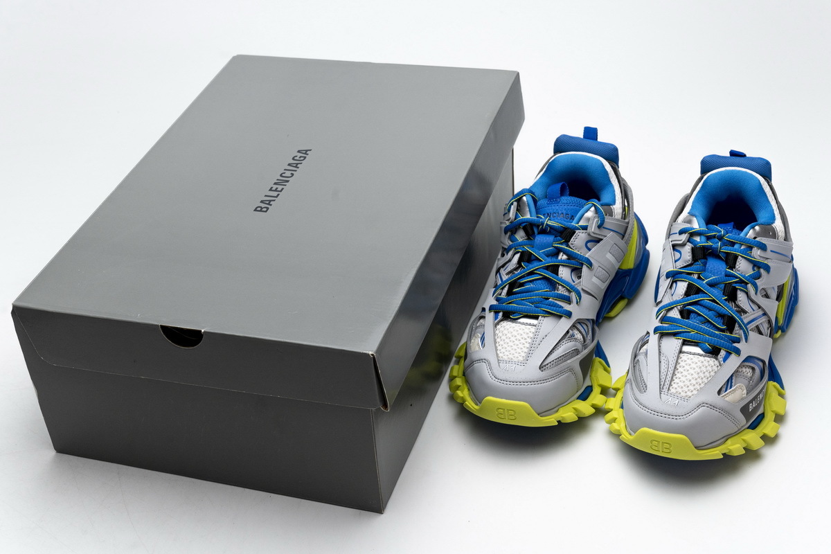 Balenciaga Track SneakerGrey Blue Yellow 542023 W1GB9 6509