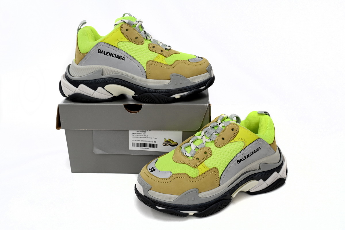 Balenciaga Triple Fluorescent Yellow 524039 W0903 1801
