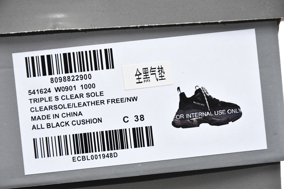 Balenciaga Triple S Black 541624 W09O1 1000