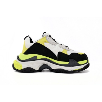 Balenciaga Triple S Black, White, And Yellow 524039 W09OH 7079 02