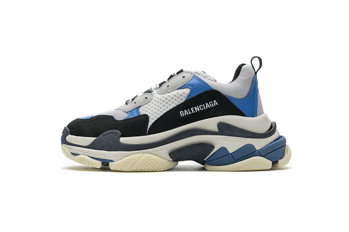 Balenciaga Triple S Black Grey Blue 541624 W06E2 7080