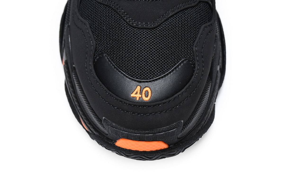 Balenciaga Triple S Black Orange 536737 W2FA1 9188