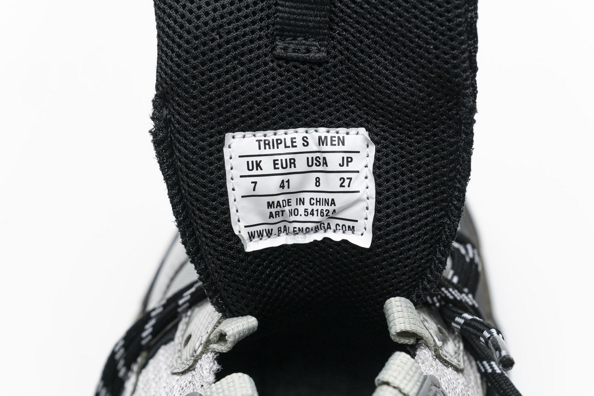 Balenciaga Triple S Black Silver 541624 W09E1 7320