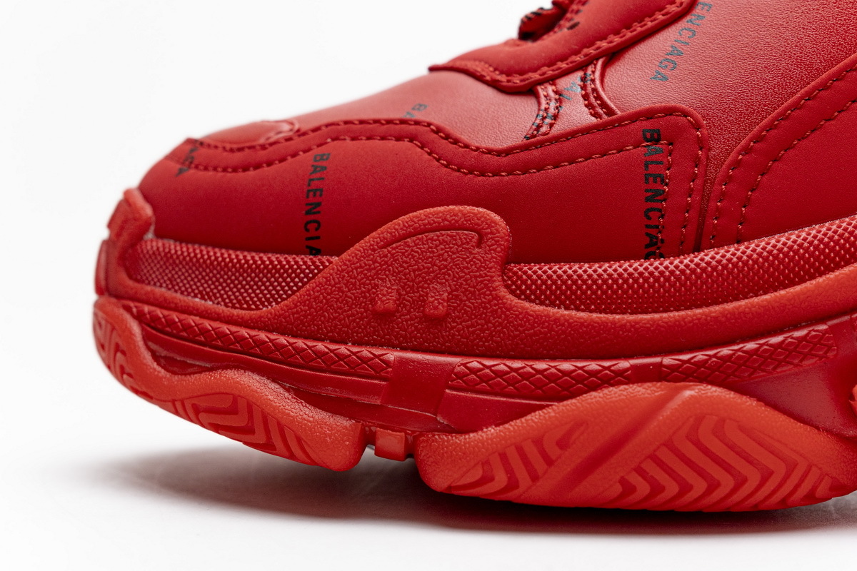 Balenciaga Triple S Letter Bright Red 524039 W2FA1 7632