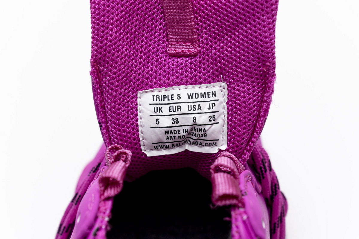 Balenciaga Triple S Letter Pulm Powder 524039 W2FA1 7634