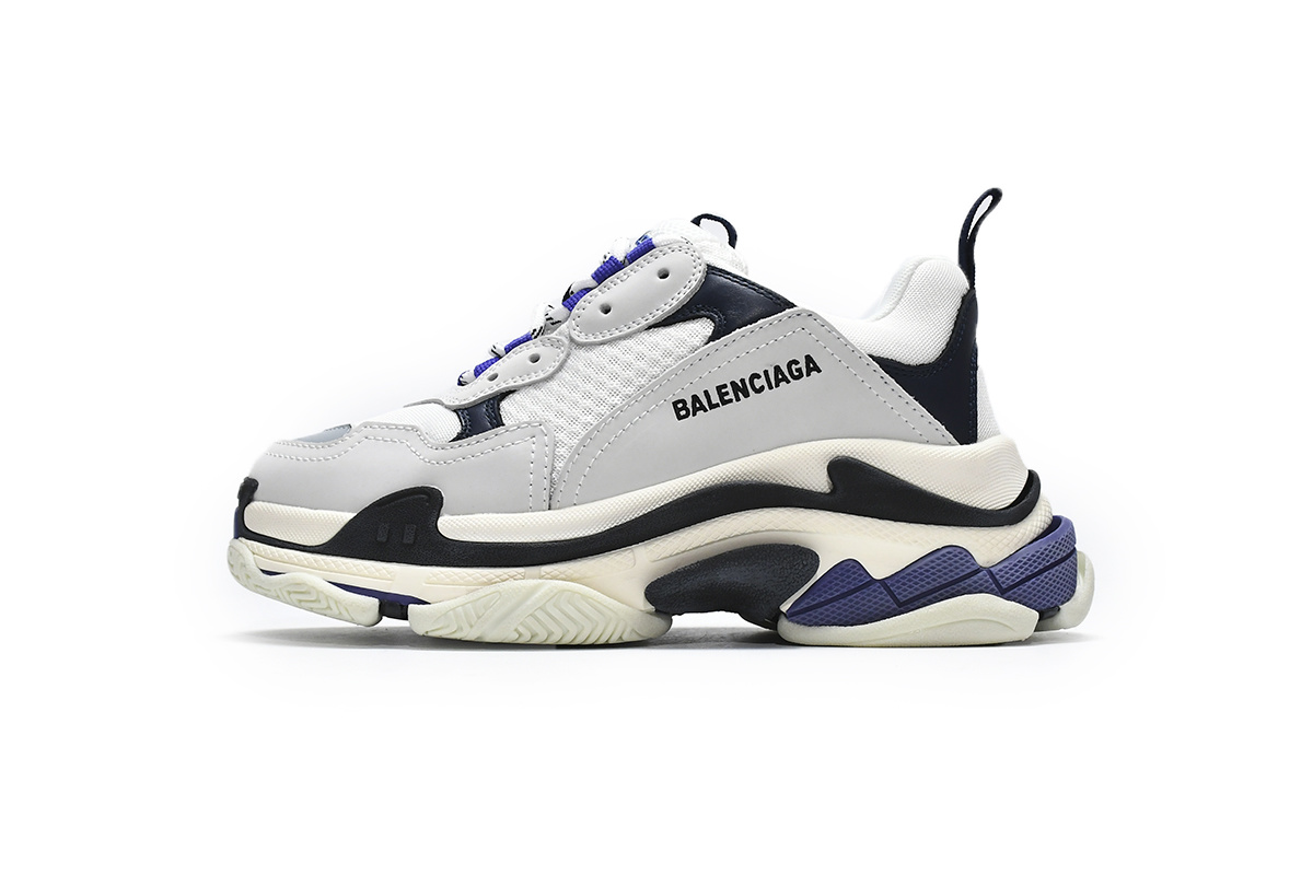 Balenciaga Triple S White Dark Blue 534217 W09E1 9000