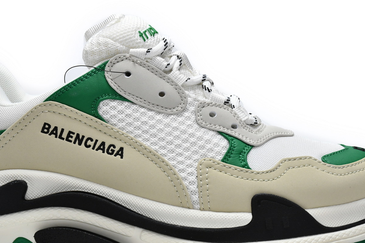 Balenciaga Triple S White Green 536737 W09O1 9090