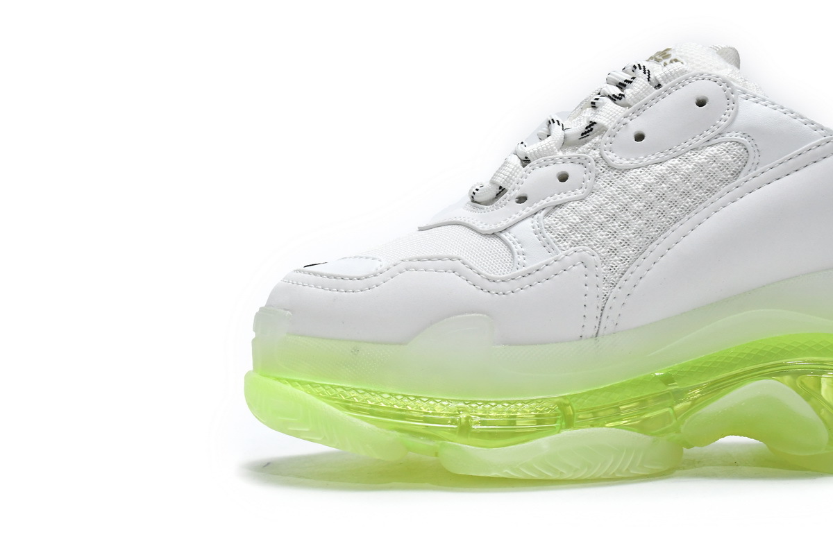 Balenciaga Triple S White Green 544351 W0901 9010