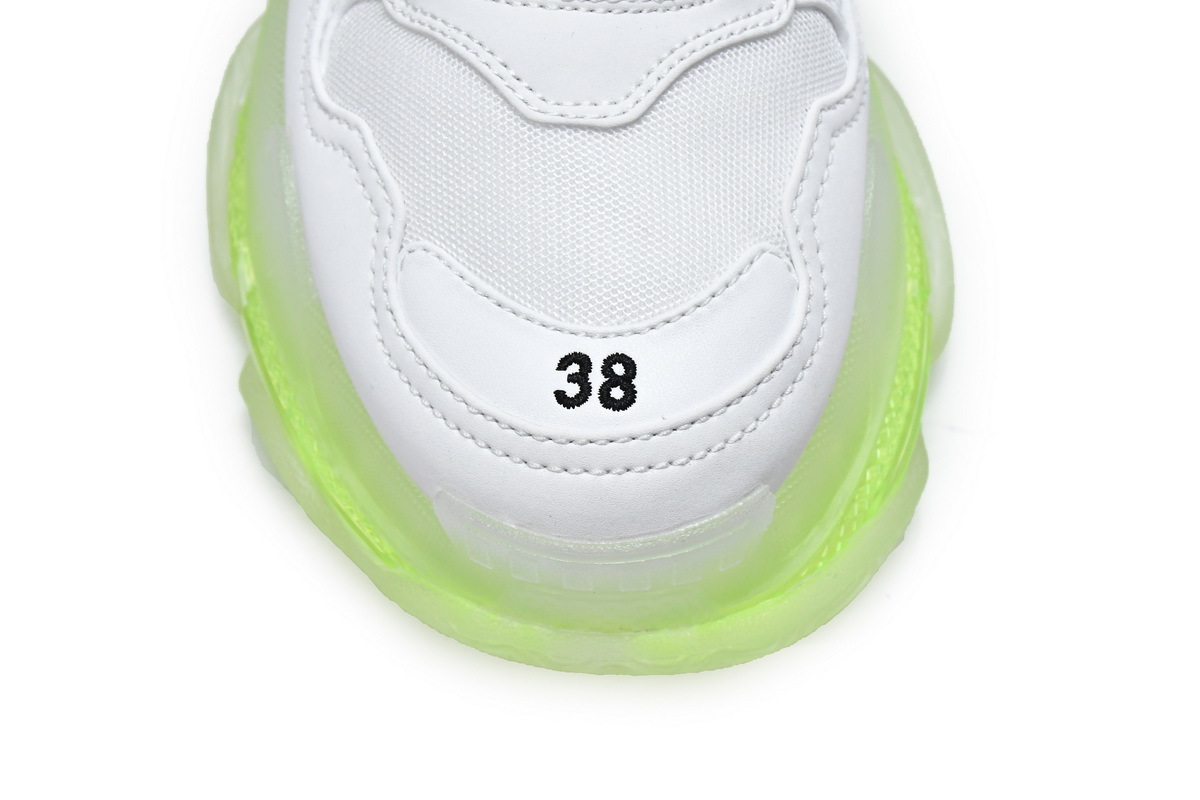 Balenciaga Triple S White Green 544351 W0901 9010
