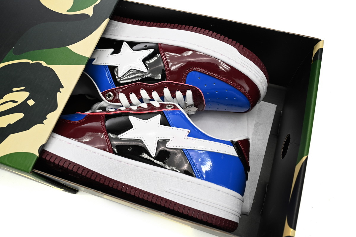 A Bathing Ape Bape Sta Low Baijiu red blue 1H22-191-027