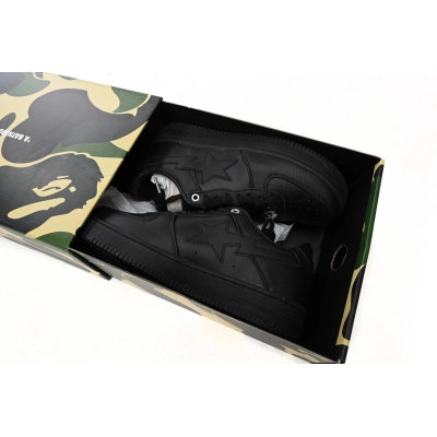 A Bathing Ape Bape Sta Low Black 1J30 -191- 013 02