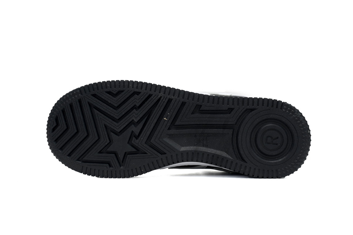 A Bathing Ape Bape Sta Low Black And White OZXSH W291 328