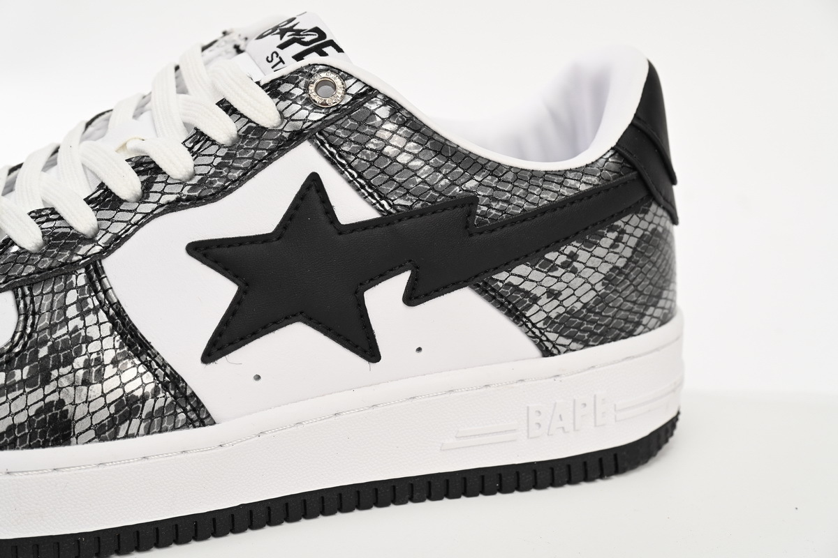 A Bathing Ape Bape Sta Low Black Black Snake Skin 1180 191 009