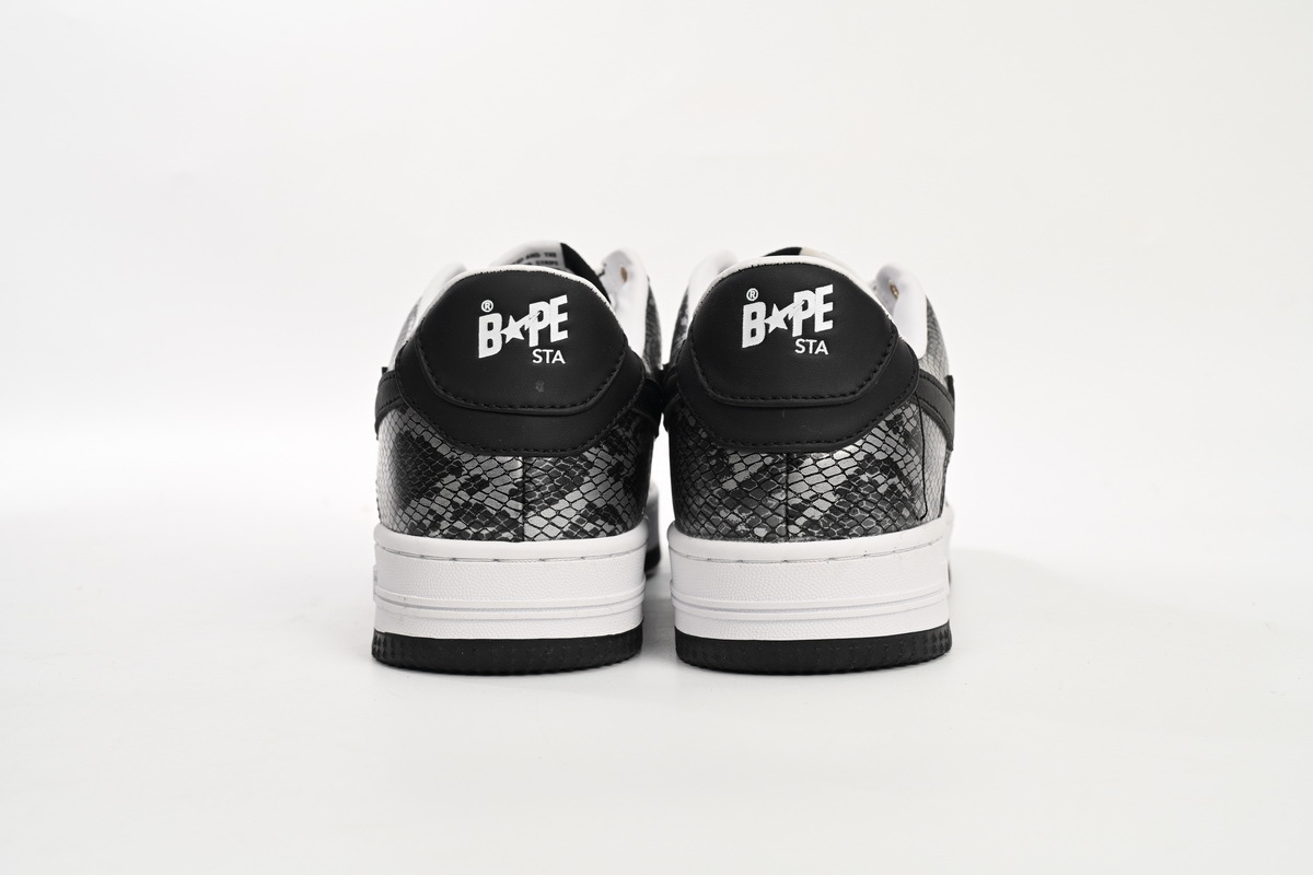 A Bathing Ape Bape Sta Low Black Black Snake Skin 1180 191 009