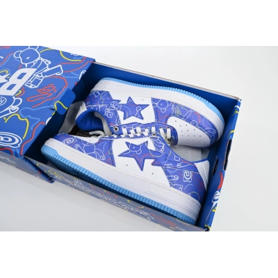 A Bathing Ape Bape Sta Low Black Blue Color Spray Painting 1H73 191 913 02