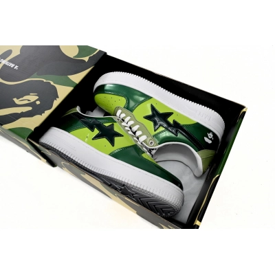 A Bathing Ape Bape Sta Low Black Green Mirror Surface 1H20 190 046 02