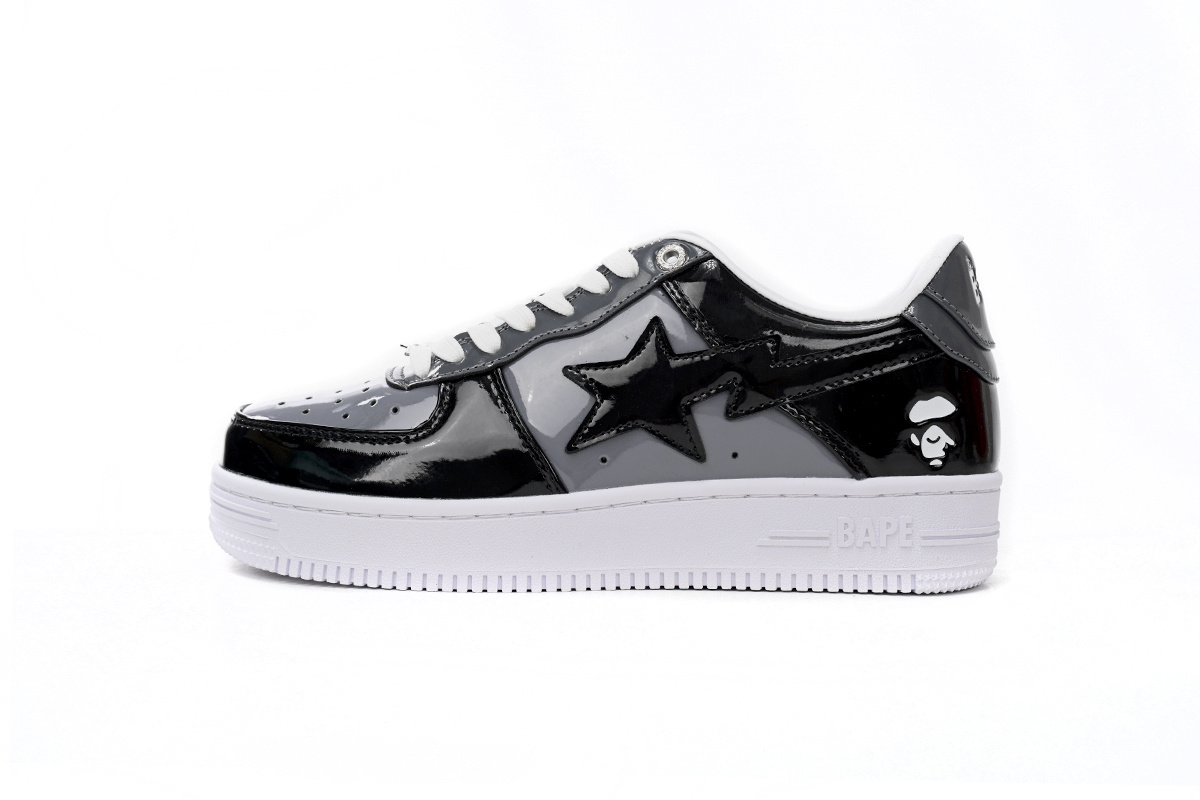 A Bathing Ape Bape Sta Low Black Grey Baolan 1H20 191 046