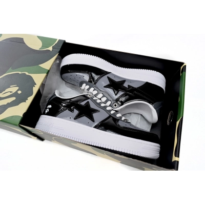 A Bathing Ape Bape Sta Low Black Grey Baolan 1H20 191 046 02