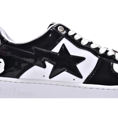 A Bathing Ape Bape Sta Low Black White 1H70-191-001 02