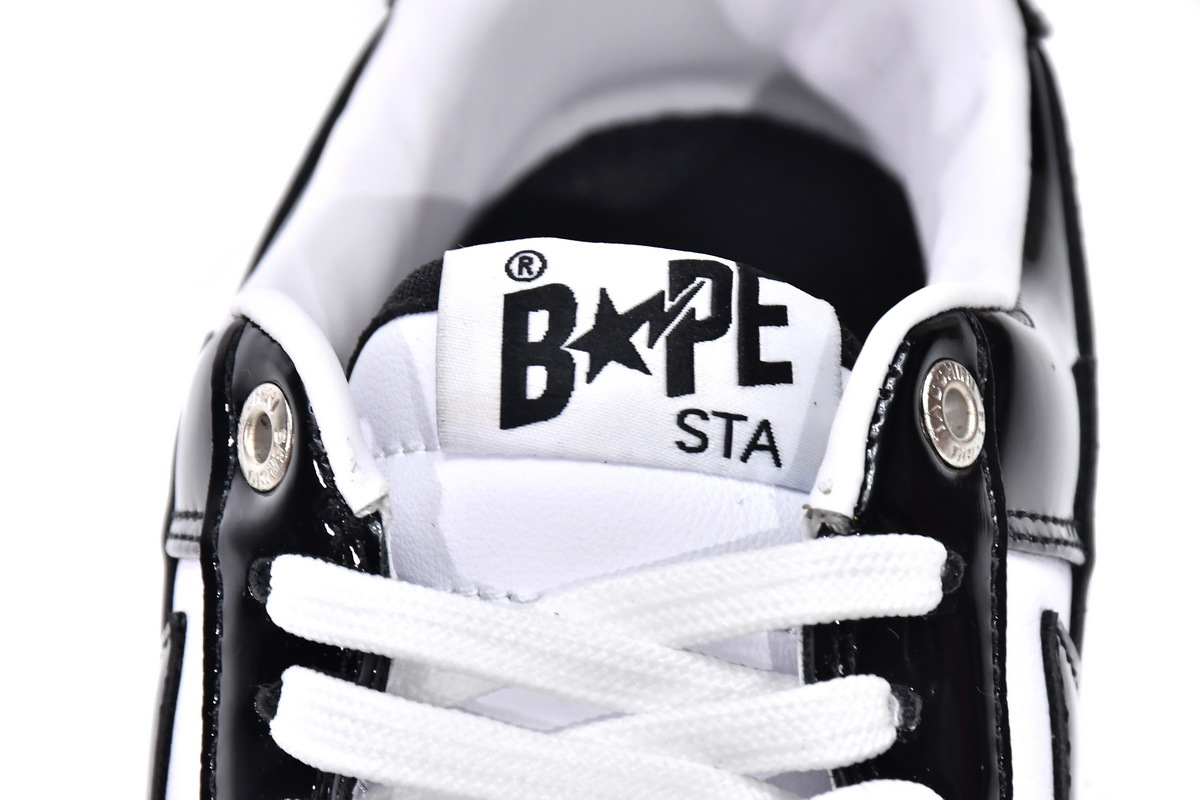 A Bathing Ape Bape Sta Low Black White 1H70-191-001