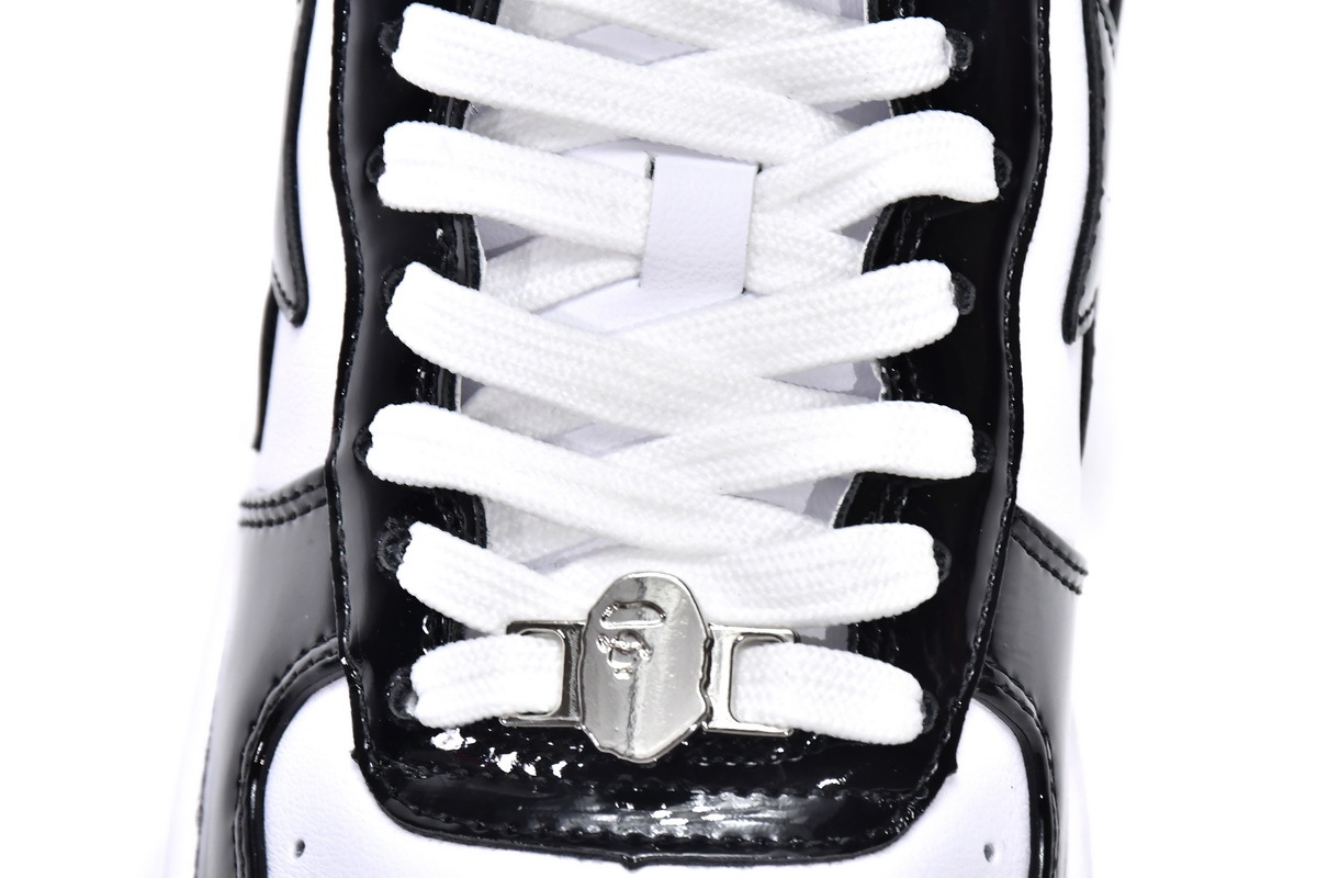 A Bathing Ape Bape Sta Low Black White 1H70-191-001