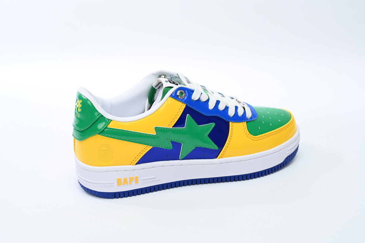 A Bathing Ape Bape Sta Low Black Yellow Green Orchid 1180 191 004