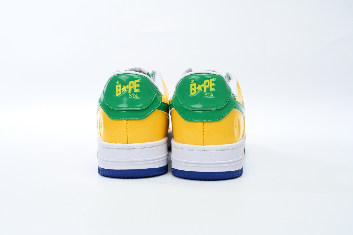 A Bathing Ape Bape Sta Low Black Yellow Green Orchid 1180 191 004