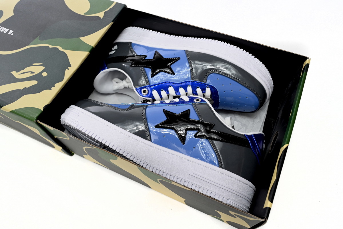 A Bathing Ape Bape Sta Low Lnk Blue Mirror Surface 1H20 191 046