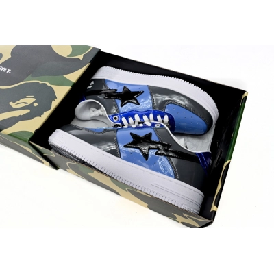 A Bathing Ape Bape Sta Low Lnk Blue Mirror Surface 1H20 191 046 02