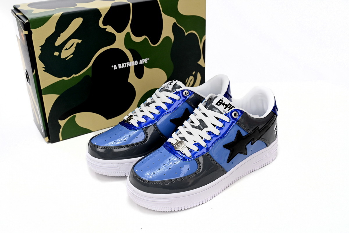 A Bathing Ape Bape Sta Low Lnk Blue Mirror Surface 1H20 191 046