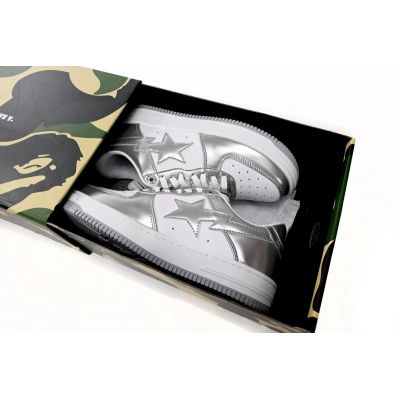 A Bathing Ape Bape Sta Low Silver 1H73 191 921 02