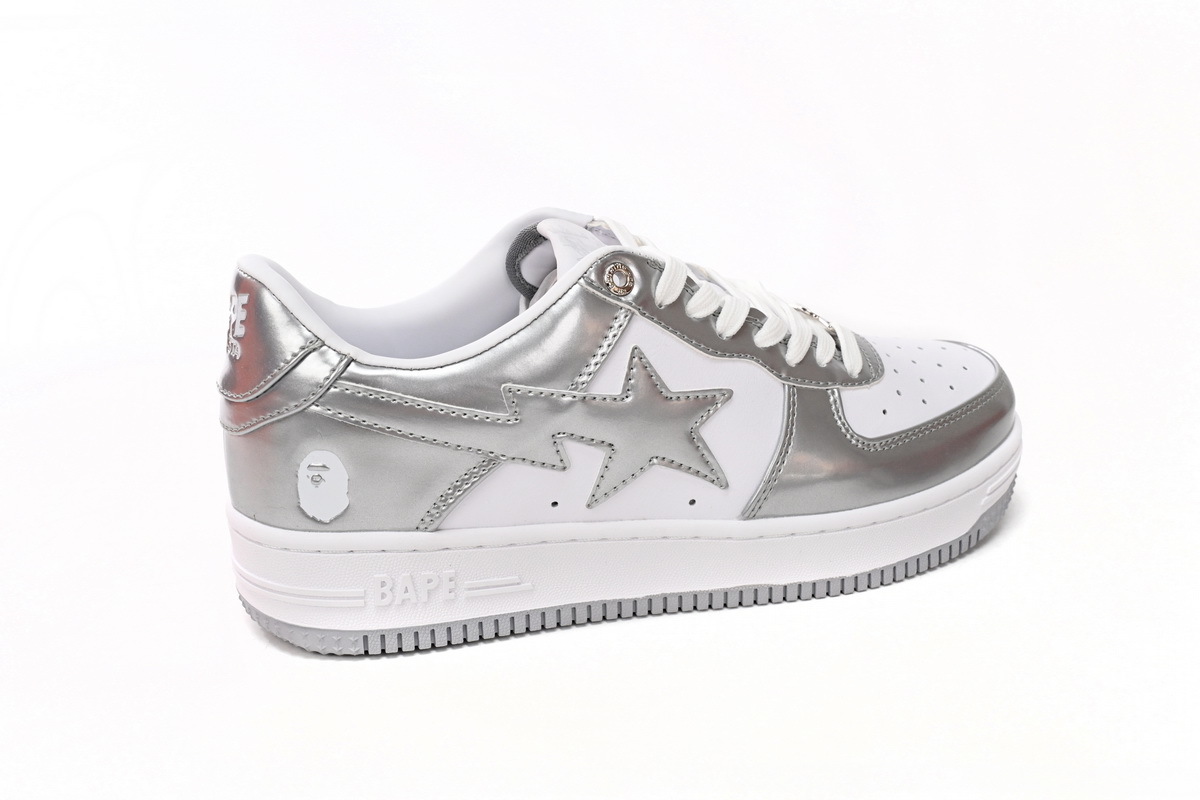 A Bathing Ape Bape Sta Low Silver 1H73 191 921