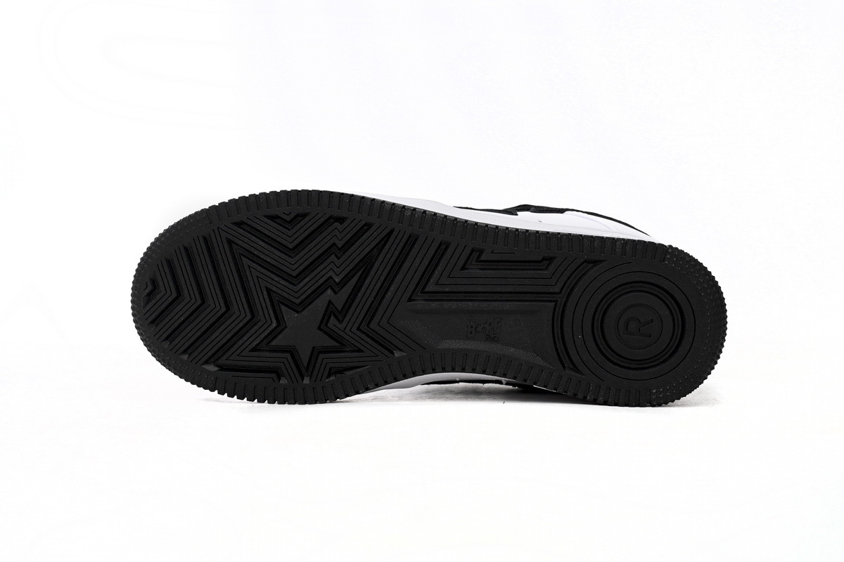 A Bathing Ape Bape Sta Low White And Black Tick 1173-191-912