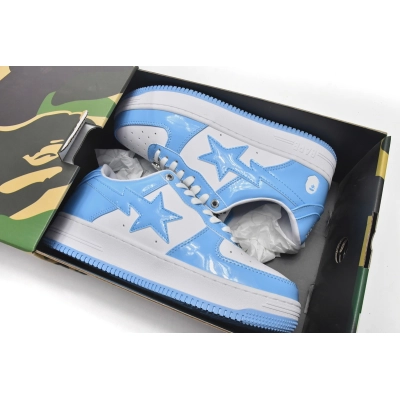 A Bathing Ape Bape Sta Low White Blue 1M70-191-001 02
