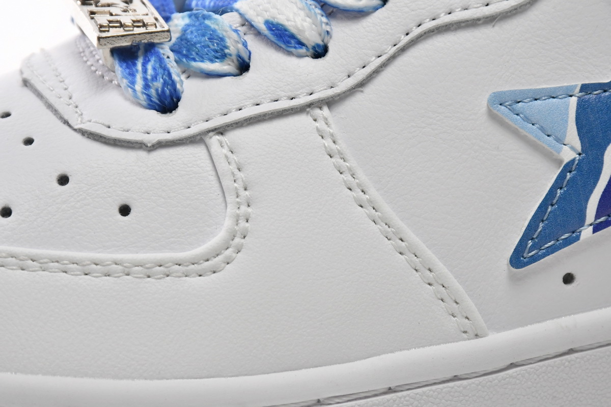 A Bathing Ape Bape Sta Low White Blue Camouflage 1H20-191-045