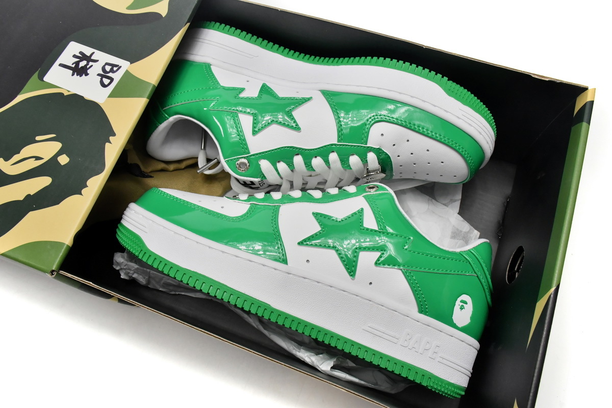 A Bathing Ape Bape Sta Low White Green 1H70-191-001
