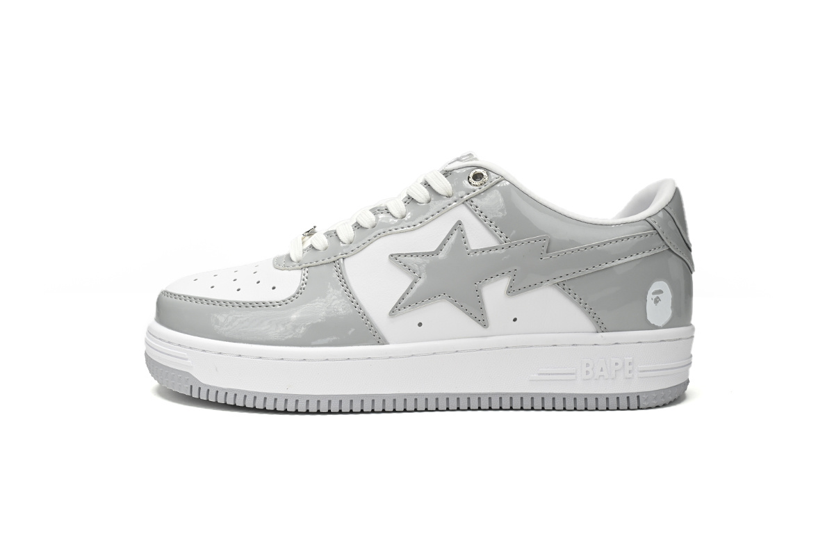 A Bathing Ape Bape Sta Low White Grey Rao Noodles 1170-191-021