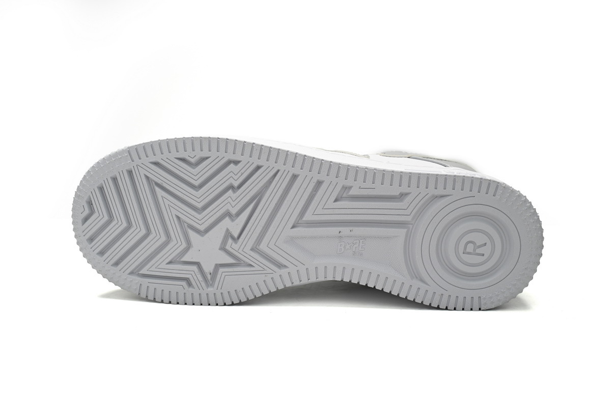 A Bathing Ape Bape Sta Low White Grey Rao Noodles 1170-191-021
