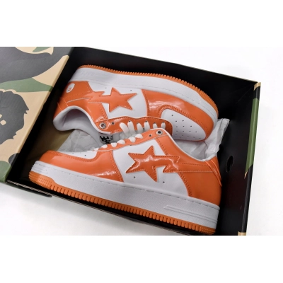 A Bathing Ape Bape Sta Low White Orange 1H70-191-001 02